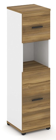 Шкаф одна узкая секция, 4 ниши ( фасад ЛДСП, 2 ниши + фасад ЛДСП, 1 ниша) CN.STU-415  B/W