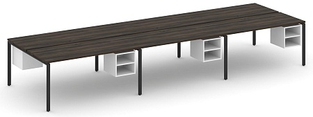 Рабочая станция двухсторонняя с подвесными тумбами на 6 мест CN.DRS-148