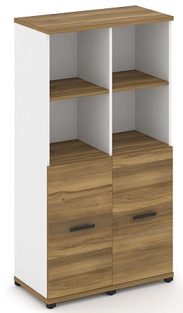 Шкаф две узкие секции, 4 ниши (2 фасада ЛДСП, 2 ниши) CN.STU-421 B/W