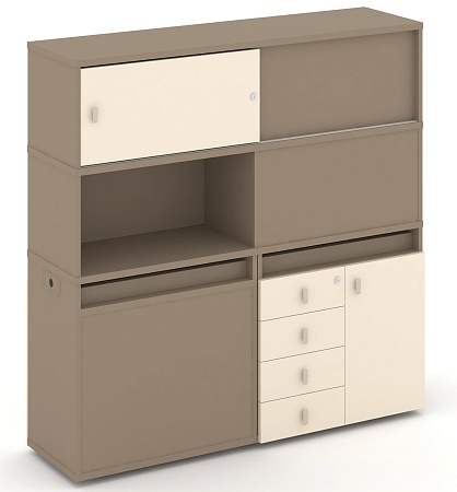 Набор №31. Тумба двойная + высокая надставка ES.NB.2V-31