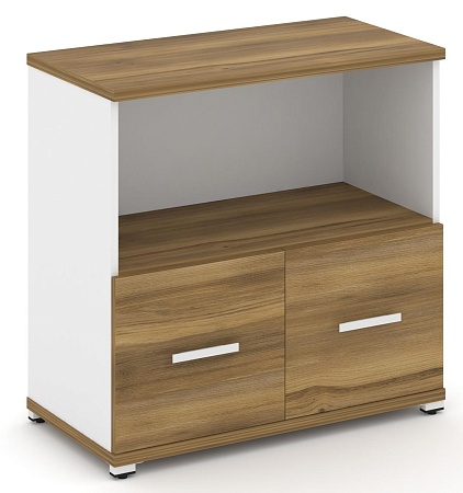 Шкаф две широкие секции, 2 ниши (2 фасада ЛДСП, 1 ниша) CN.STS-211 B/W