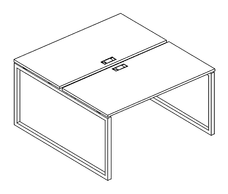 Рабочая станция на металлокаркасе QUATTRO (2х140) А4 Б4 174 БП