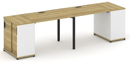 Рабочая станция с опорными шкафом купе CN.ORS-233 B/W