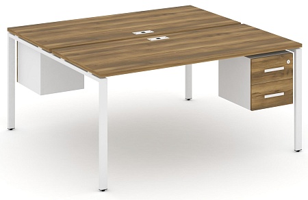 Рабочая станция двух сторонняя с подвесными тумбами на 2 места CN.DRS-116 B/W