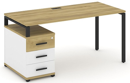 Стол письменный с одной опорной тумбой CN.SP-304 B/W
