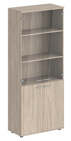 Шкаф высокий, 4-х дв., со стеклом, з.ст ЛДСП SG.811