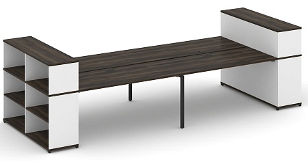 Рабочая станция с опорными стеллажами с надставкой низкой CN.DRS-256