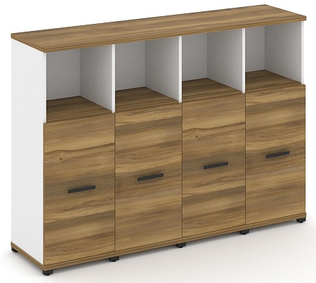 Шкаф четыре узкие секции, 3 ниши (4 фасада ЛДСП, 2 ниши) CN.STU-343 B/W