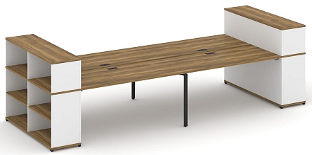 Рабочая станция с опорными стеллажами с надставкой низкой CN.DRS-256