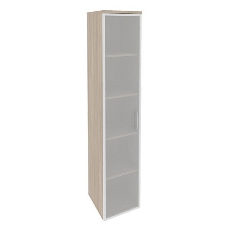 Шкаф высокий узкий левый (1 высокий фасад стекло в раме) O.SU-1.10R(L)