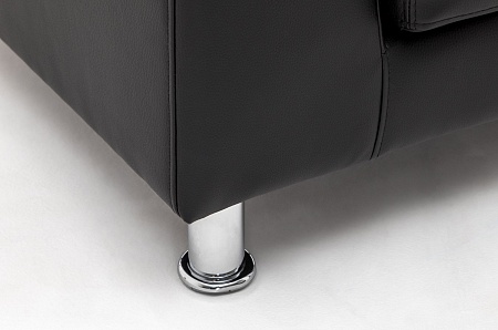 Диван 2м кож+кожзам, мет EVA 2 Dakota black Dollaro 501 black