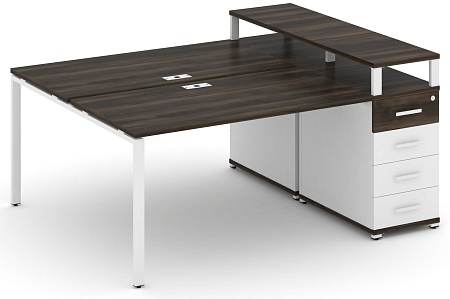 Рабочая станция с одной опорной тумбой CN.DRS-411 B/W