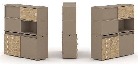 Набор №30. Тумба двойная + высокая надставка ES.NB.2V-30