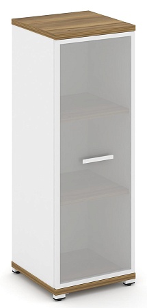 Шкаф одна узкая секция, 3 ниши (фасад стекло белое матовое в раме, 3 ниши) CN.STU-316 RM B/W