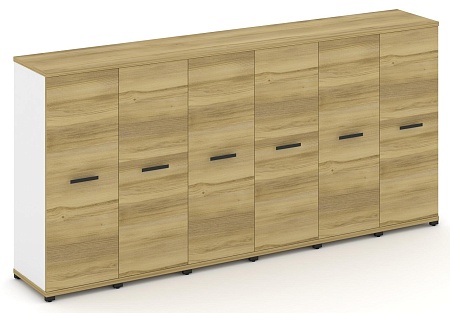 Шкаф шесть узких секций, 3 ниши (6 фасадов ЛДСП, 3 ниши) CN.STU-366 B/W