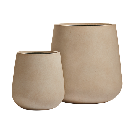 Кашпо Treez Ergo Fine Rock Design-чаша Песок тёплый беж в-46 см, д-43 см