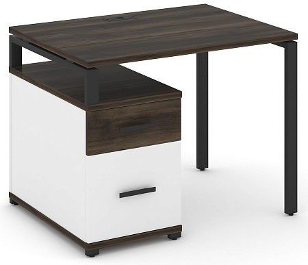 Стол письменный с одной опорной тумбой CN.SP-305 B/W