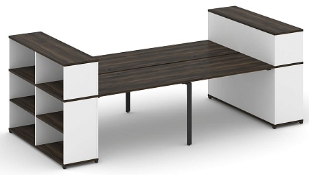 Рабочая станция с опорными стеллажами с надставкой низкой CN.DRS-254