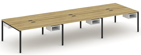 Рабочая станция двухсторонняя с подвесными тумбами на 6 мест CN.DRS-144