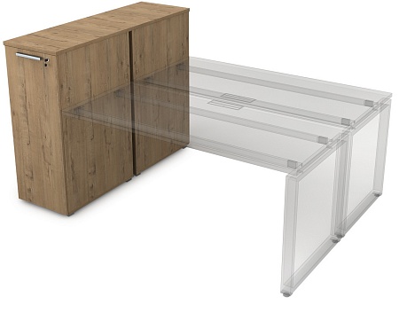 Тумба с выкатной секцией и общим топом 9ТП.002.4