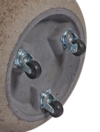 Кашпо TREEZ Ergo Hard Rock Цилиндрическая чаша Песок серый беж на колёсиках д-73, в-75 см