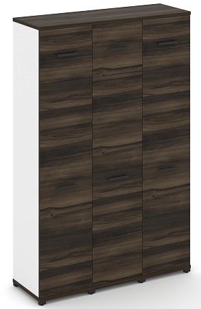 Шкаф три узкие секции, 5 ниш (3 фасада ЛДСП  4 ниши + 3 фасада ЛДСП,  1 ниша) CN.STU-537 B/W