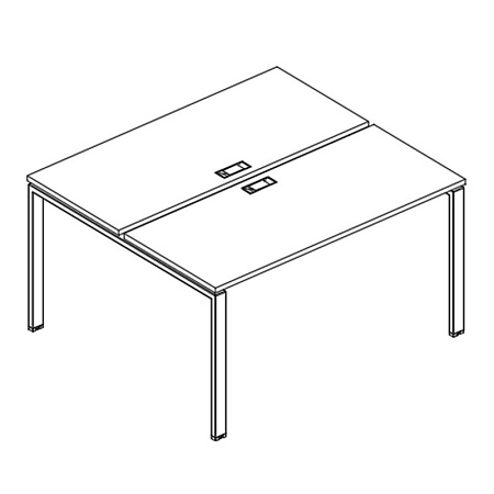 Рабочая станция на металлокаркасе UNO (2х160) А4 Б1 172 БП