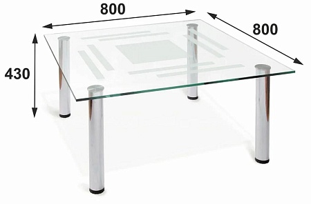 Журнальный столик Робер 8М (Металлик)