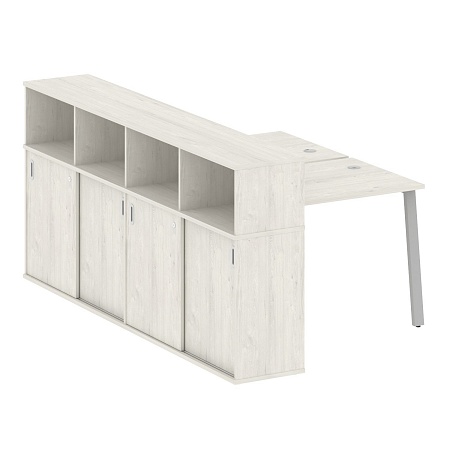 Рабочая станция на А-образном м/к с опорным шкафом-купе БА.РС-СШК-4.1