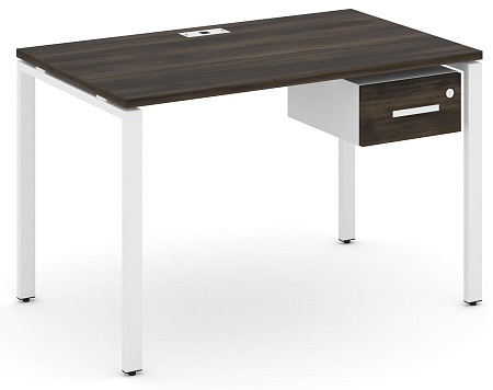 Стол рабочий с подвеснй тумбой с одним ящиком CN.SP-110 B/W