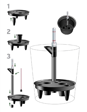Кашпо TREEZ Effectory Stone Низкий прямоугольник Тёмно-серый камень д-100, ш-45, в-45 см