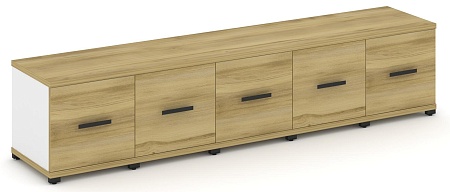 Шкаф пять узких секций, 1 ниша (5 фасадов ЛДСП, 1 ниша) CN.STU-153 B/W