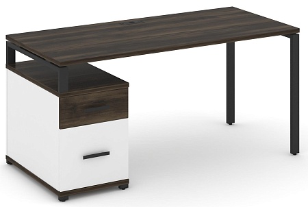 Стол письменный с одной опорной тумбой CN.SP-308 B/W
