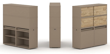 Набор №2. Тумба двойная + высокая надставка ES.NB.2V-2