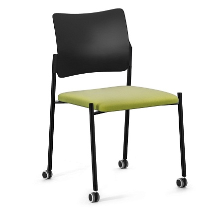 Кресло на ч.колес, б/под Pinko plastic cast black Kiton 08 noArms