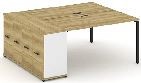 Рабочая станция с опорным распашным шкафом CN.DRS-219 B/W