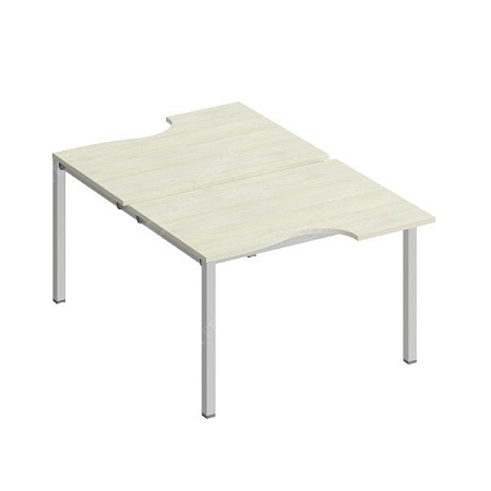 Рабочая станция со столами эргономичными на металлокаркасе КФ (2х120)  К.1148