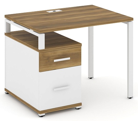 Стол письменный с одной опорной тумбой CN.SP-305 B/W