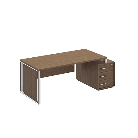 Стол руководителя на опорной тумбе правый ОР 146-1R