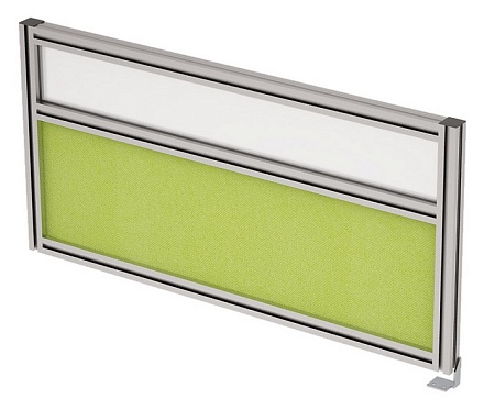 Барьер боковой в алюминевом профиле, вставка стекл...