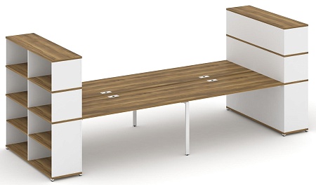 Рабочая станция с опорными стеллажами с надставкой высокой CN.DRS-260