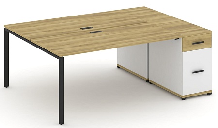 Рабочая станция с одной опорной тумбой CN.DRS-408 B/W