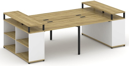 Рабочая станция с опорными стеллажами с верхними горизонтами CN.DRS-249