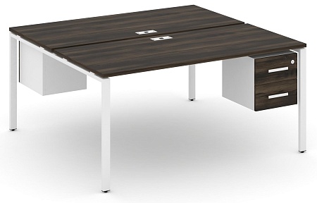 Рабочая станция двух сторонняя с подвесными тумбами на 2 места CN.DRS-116 B/W