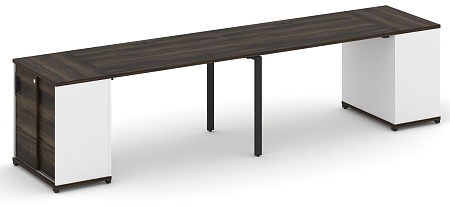 Рабочая станция с опорными шкафом купе CN.ORS-234 B/W