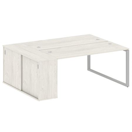 Рабочая станция на О-образном м/к с опорным шкафом-купе БО.РС-СШК-1.4