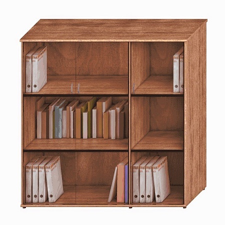 Шкаф комбинированный средний (стекло + стекло узкий) Исп.19