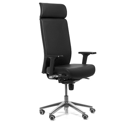 Кресло руководителя ЧЕРНЫЙ-АЛЮМ RONAN W Dakota black