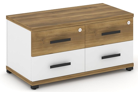 Тумба приставная широкая 4 ящика. CN.TSP-001 B/W