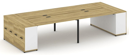 Рабочая станция с опорными распашными шкафоми CN.DRS-263 B/W